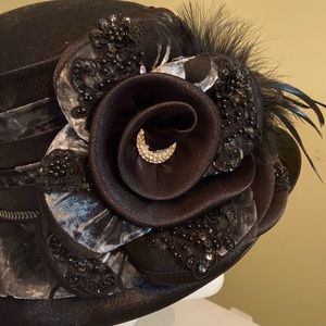 Gorgeous Black Velvet Church Dress Hat by Mr. HI’s